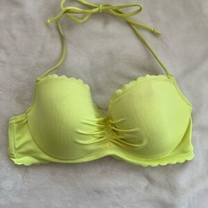 Victoria’s Secret 34c Neon Yellow swim bikini top read description
